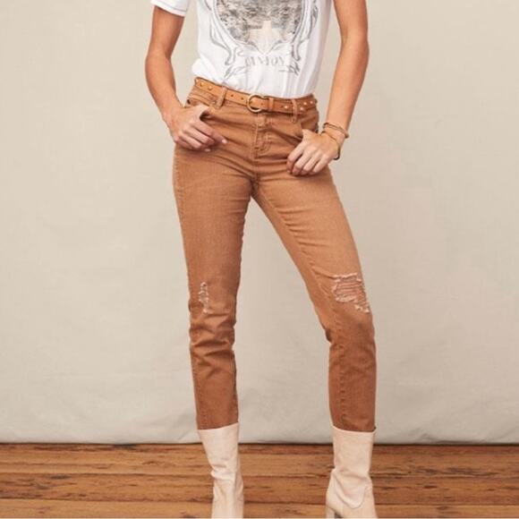 Good Hart Matilda Jane Womens Sandstone Jeans Size 12 Tan Neutral Denim Straight - Picture 2 of 11